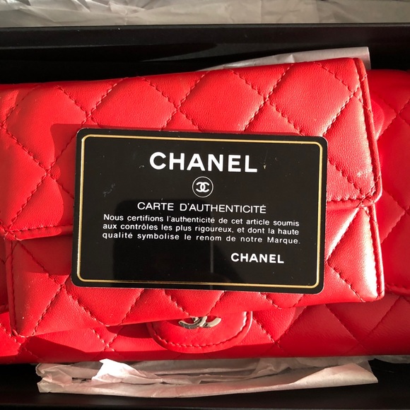 Chanel Wallet on Chain Red Lambskin - Picture 6 of 7